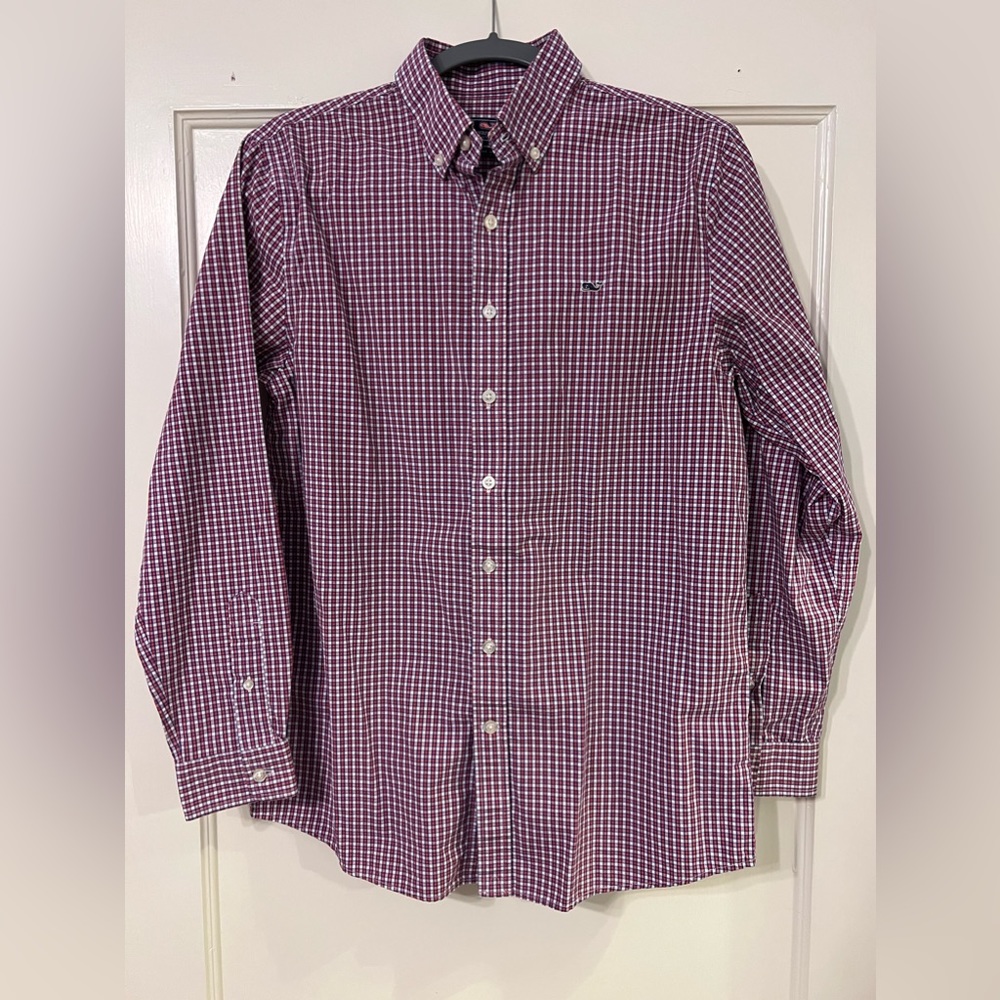 Vineyard Vines Boys Button Down Shirt Whale shirt XL (18)